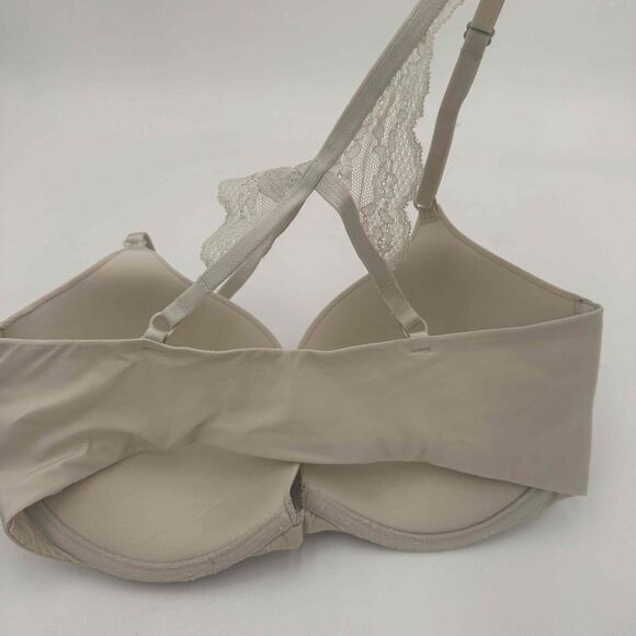 Victoria's Secret White Underwire Adjustable Straps Push-Up Bra Size 34DD - Picture 4 of 6